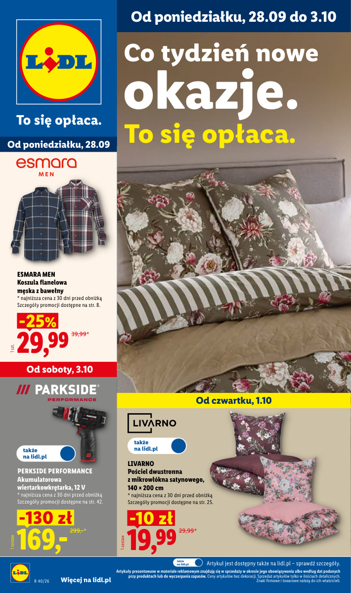 Okładka gazetki Gazetka od 28.09. — Lidl