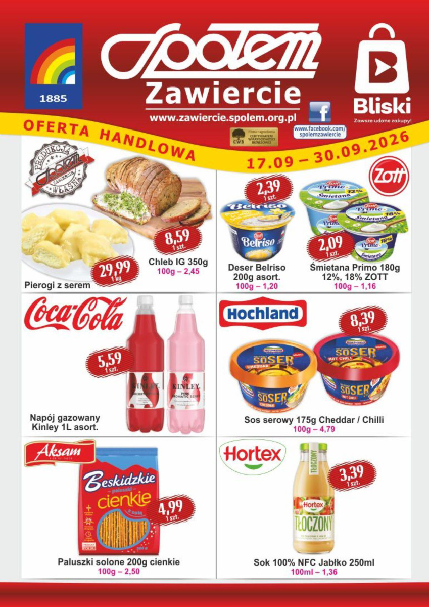 Okładka gazetki Gazetka PSS Społem Zawiercie — PSS Społem Zawiercie
