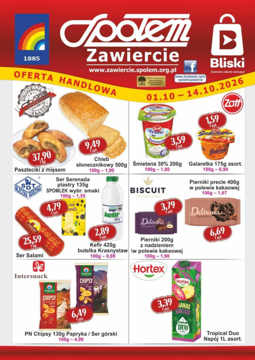 Okładka gazetki Gazetka PSS Społem Zawiercie — PSS Społem Zawiercie