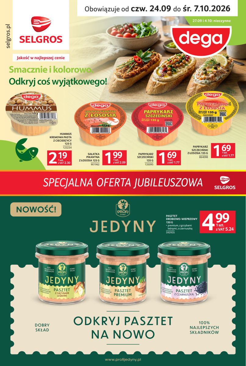 Okładka gazetki Specjalna oferta jubileuszowa — Selgros Cash&Carry
